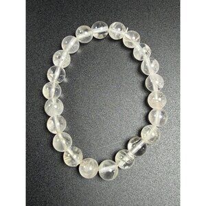 Natural Clear Quartz Stretch Bracelet 8mm Beads Stone Healing Crystal 6"